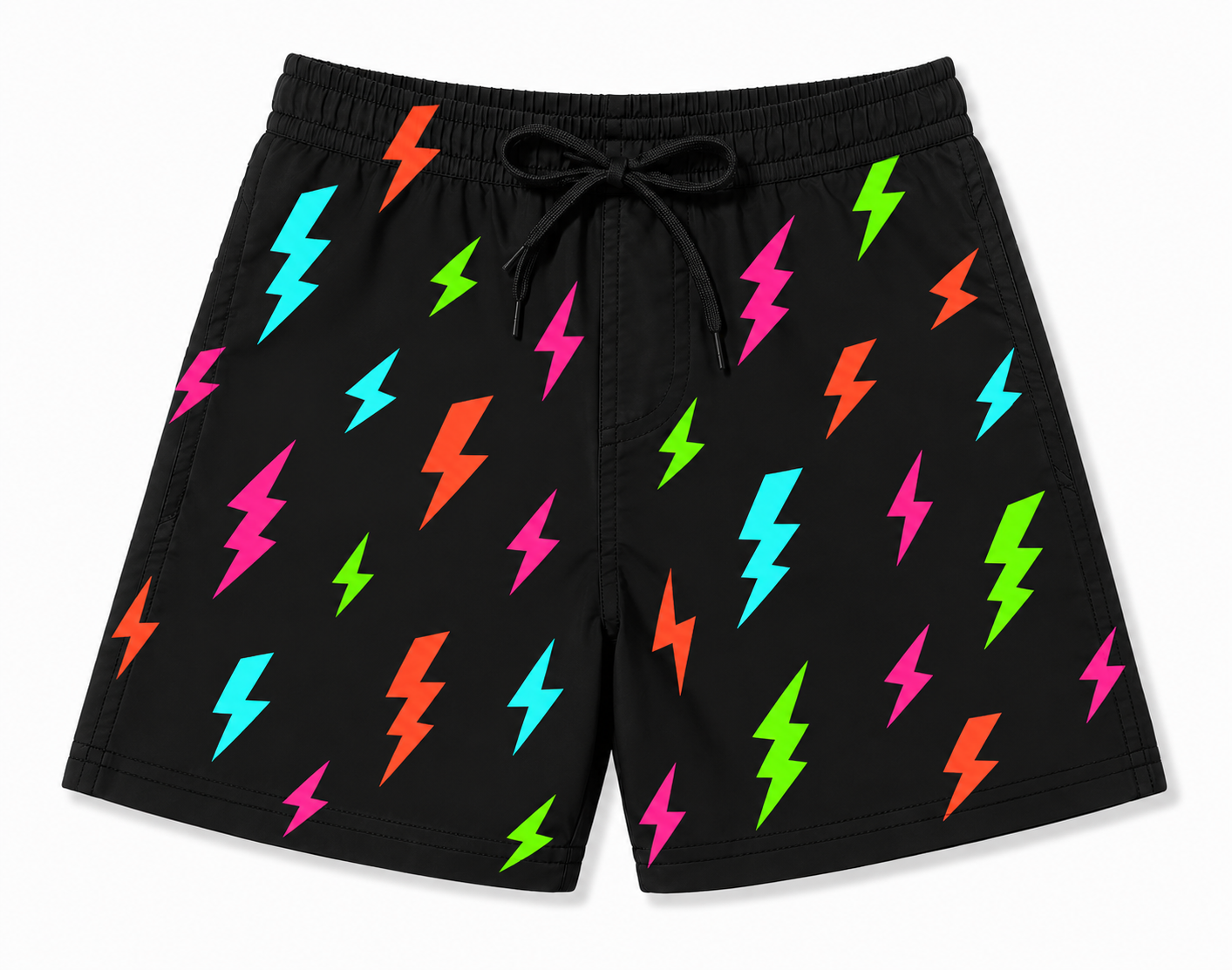 NEON Electric Bolts Swim Shorts